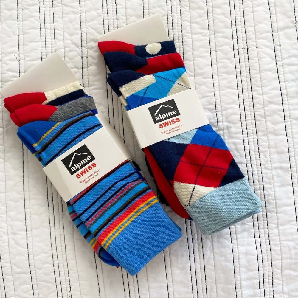 NWT Swiss Alpine Colorful Sock Bundle 6 Pair Never Worn