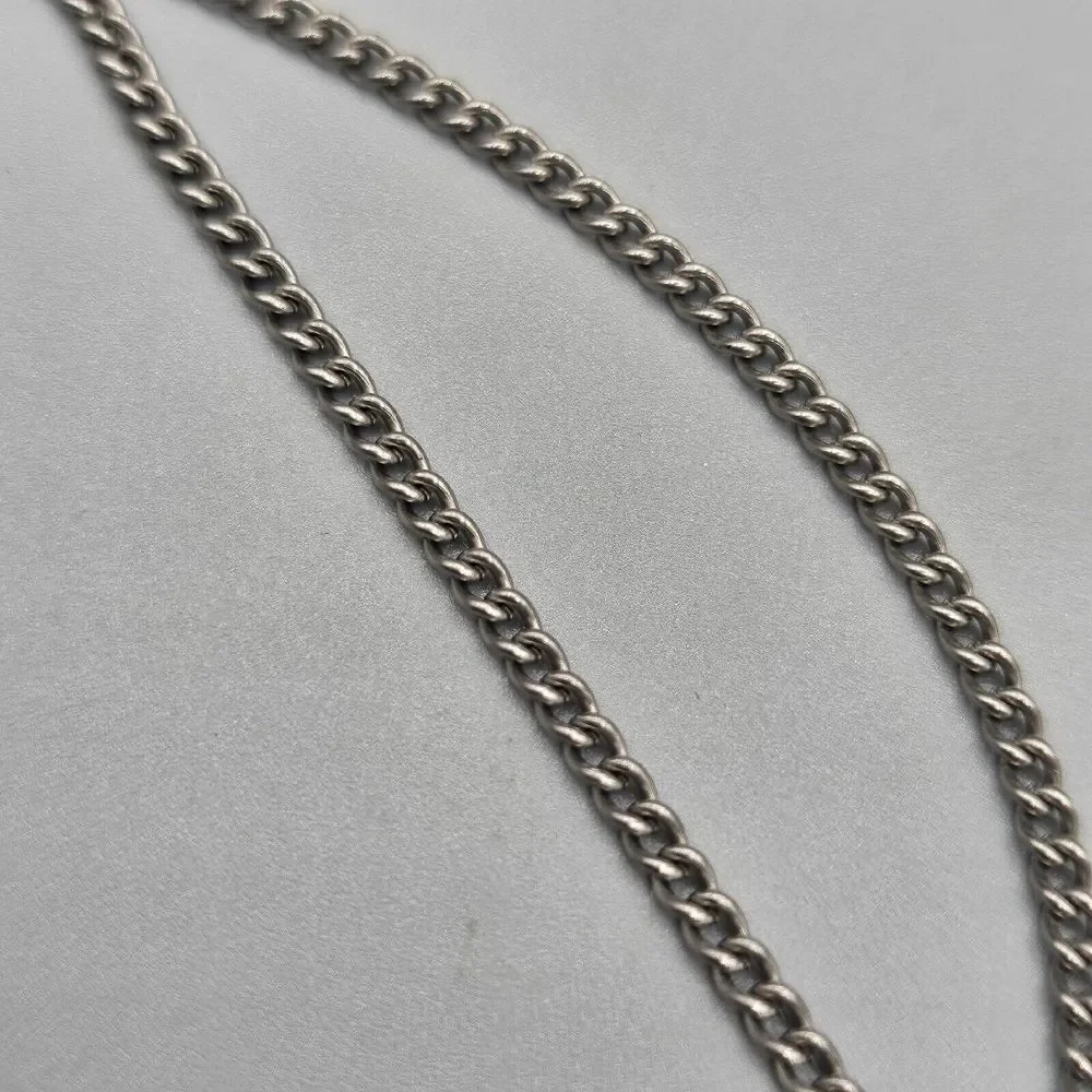 Vintage American Eagle Pendant Necklace Pewter 3D Tag USA Patriotic Americana