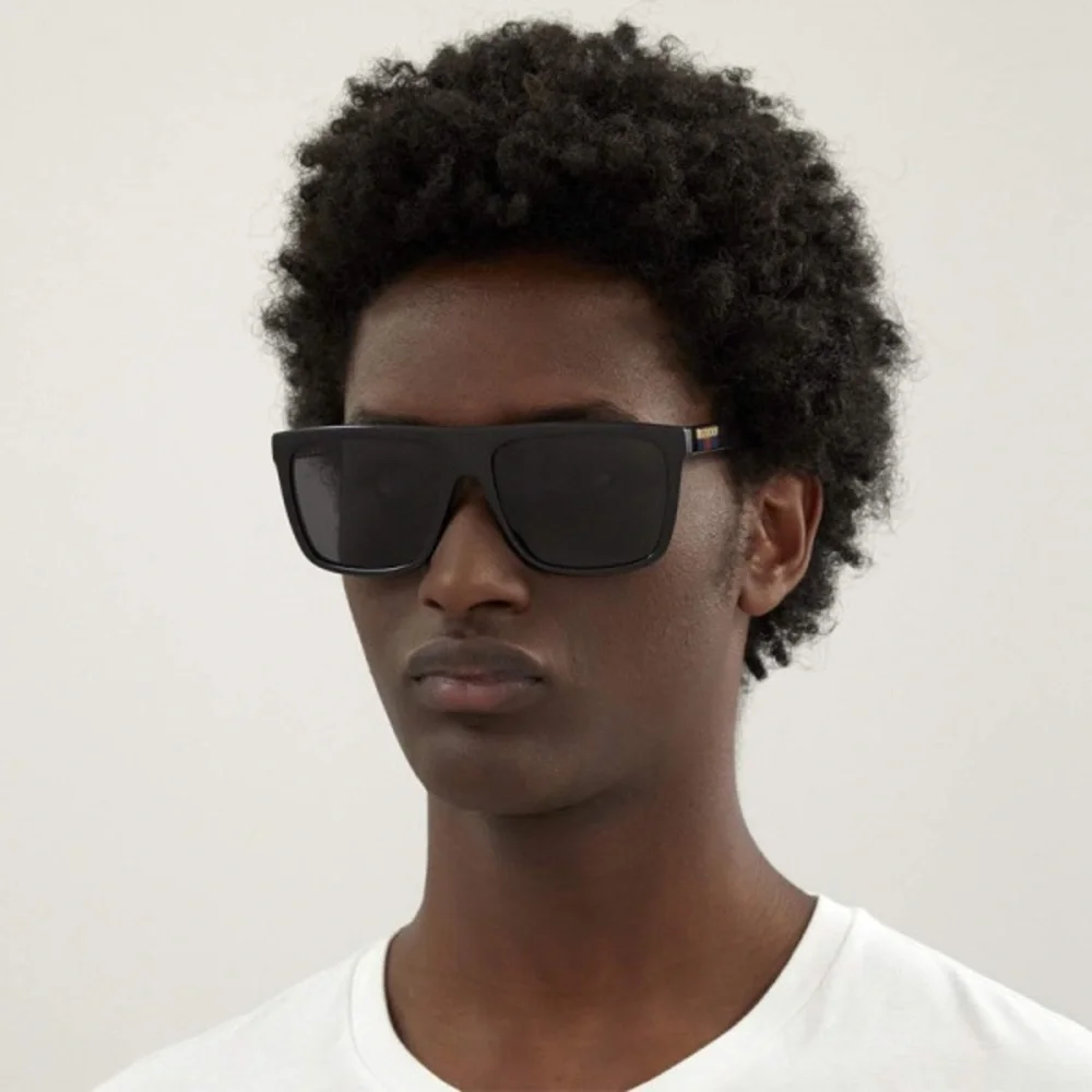Authentic- New-GUCCI Grey /Black Browline Men's Sunglasses GG0748S 001 59
