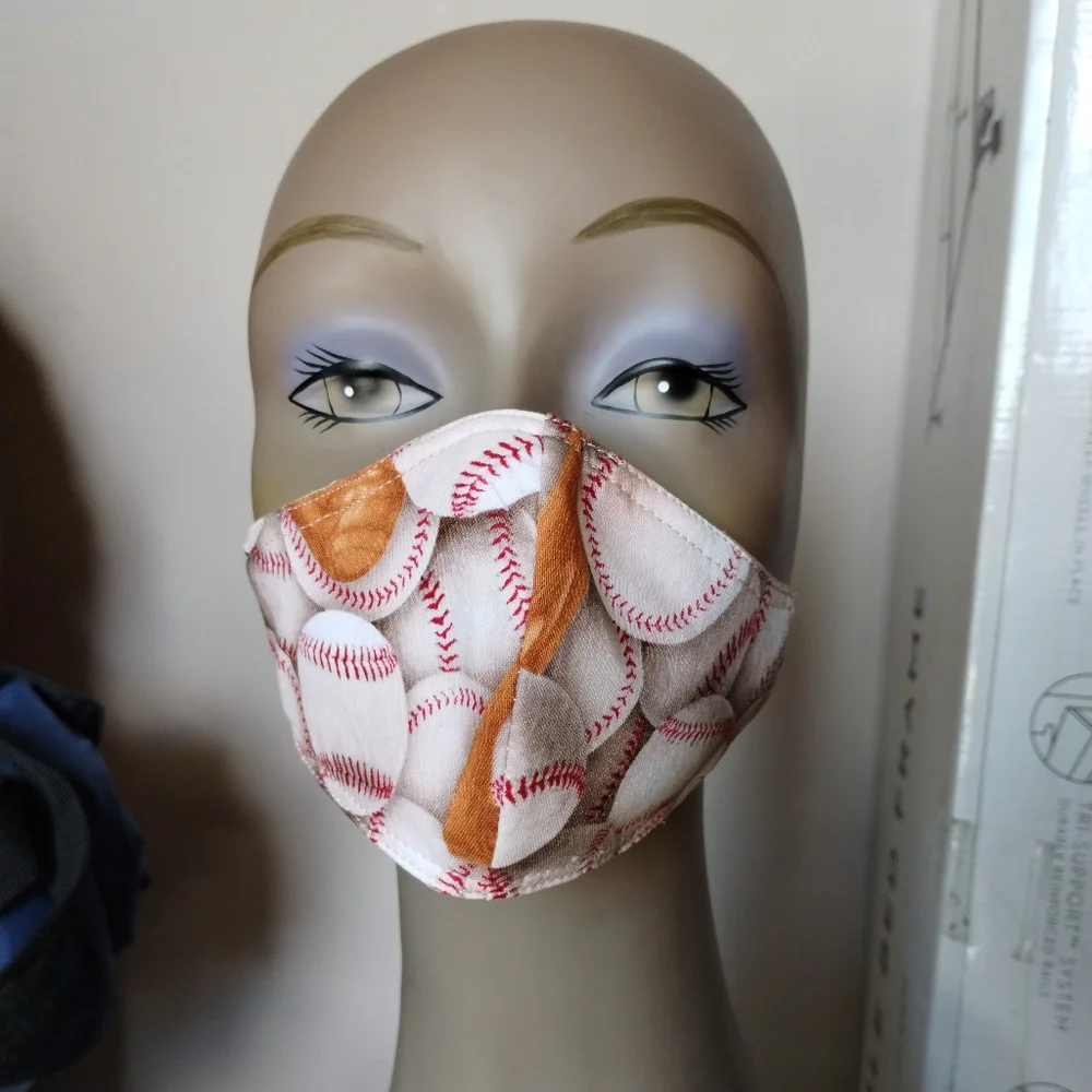 Baseball Unisex 3ply Cotton Mask for Children