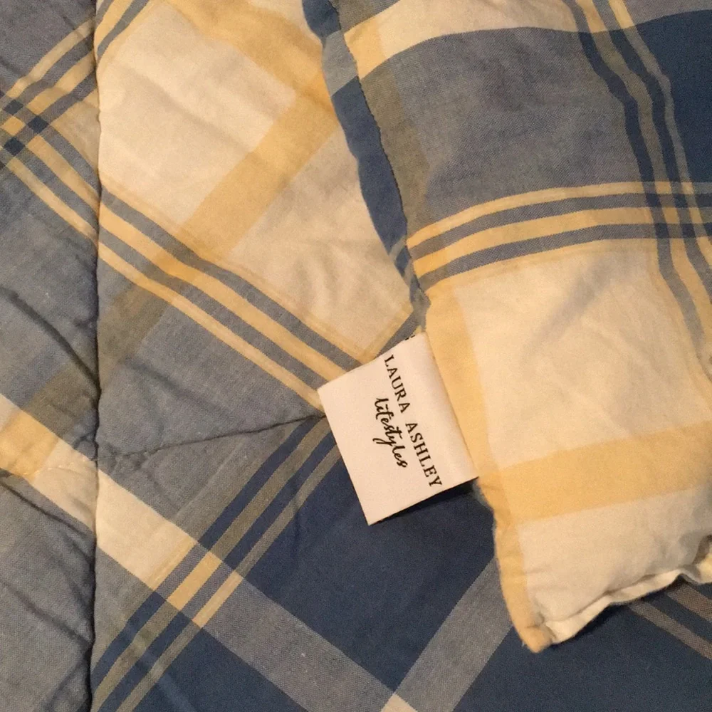 COPY - Have 2 LauraAshley Reversible Twin Comforters ea80”L,69”W. This is for 1…