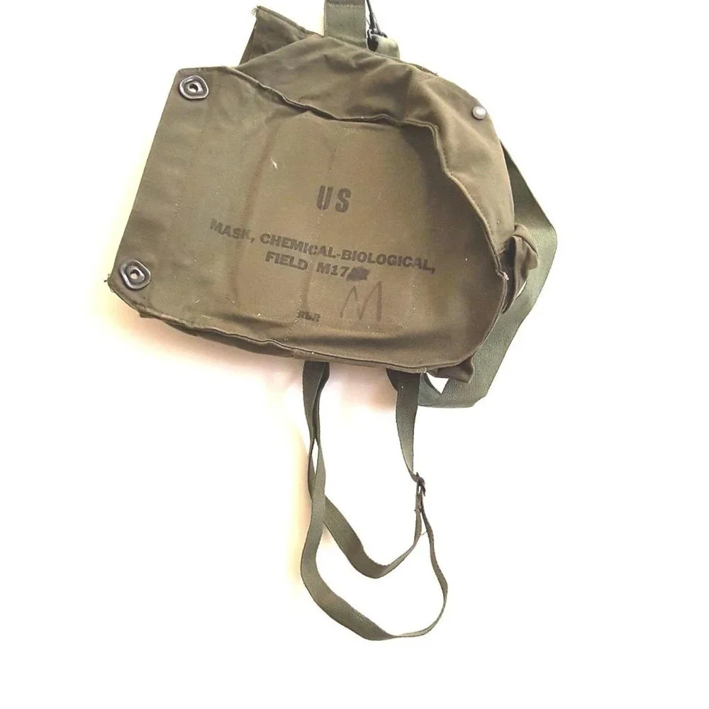 US ARMY GAS Mask Canvas Bag Chemical Biological Field M17 BAG ONLY Hipster #1
