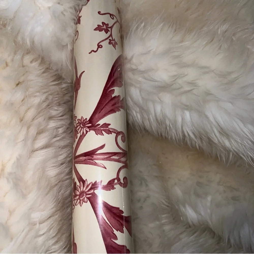 Vintage NOS Seabrook Fine Wallpaper Floral Pattern Double Roll SA295 Burgundy