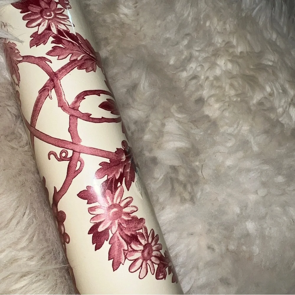 Vintage NOS Seabrook Fine Wallpaper Floral Pattern Double Roll SA295 Burgundy