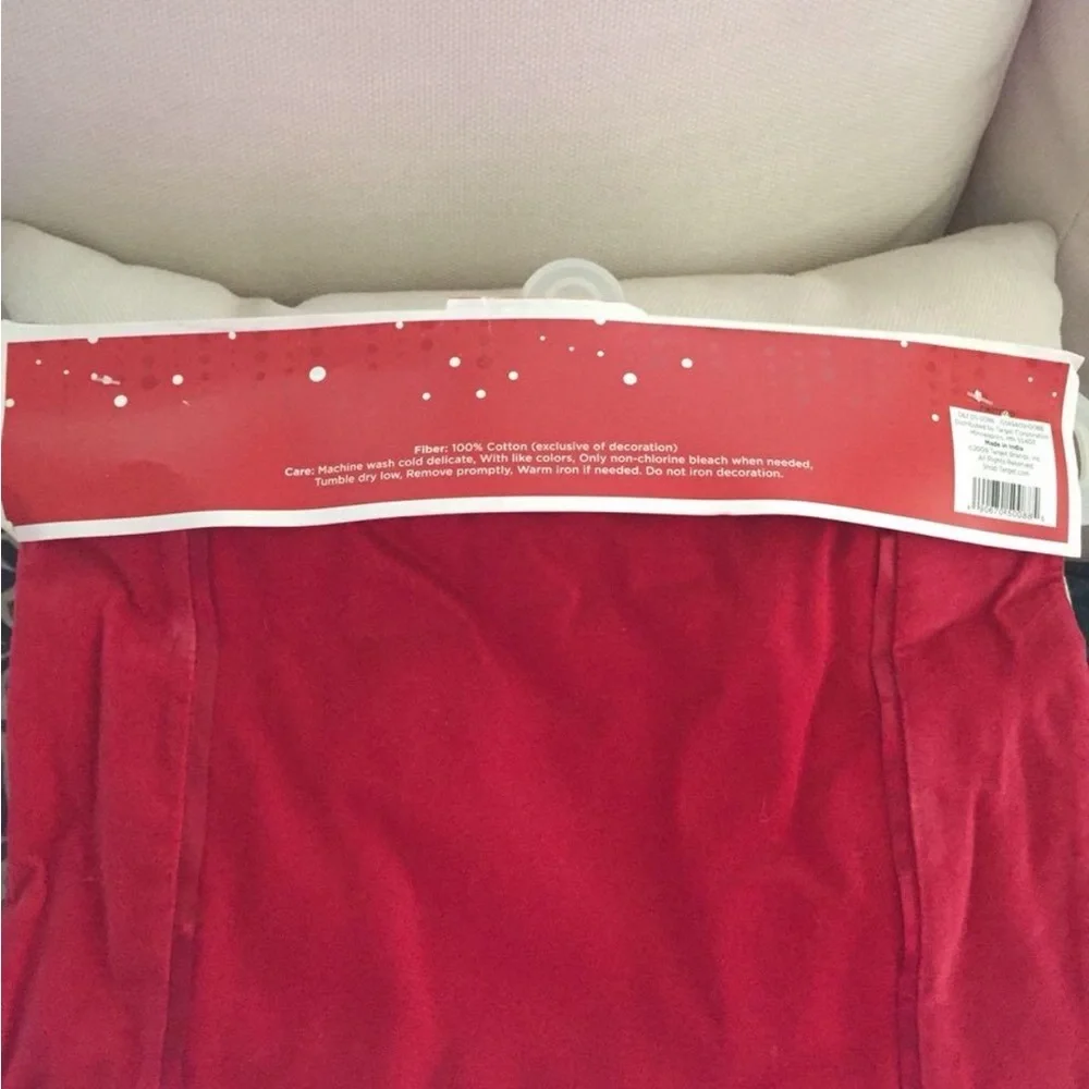 New Target Home Red Holiday Christmas Table Runner