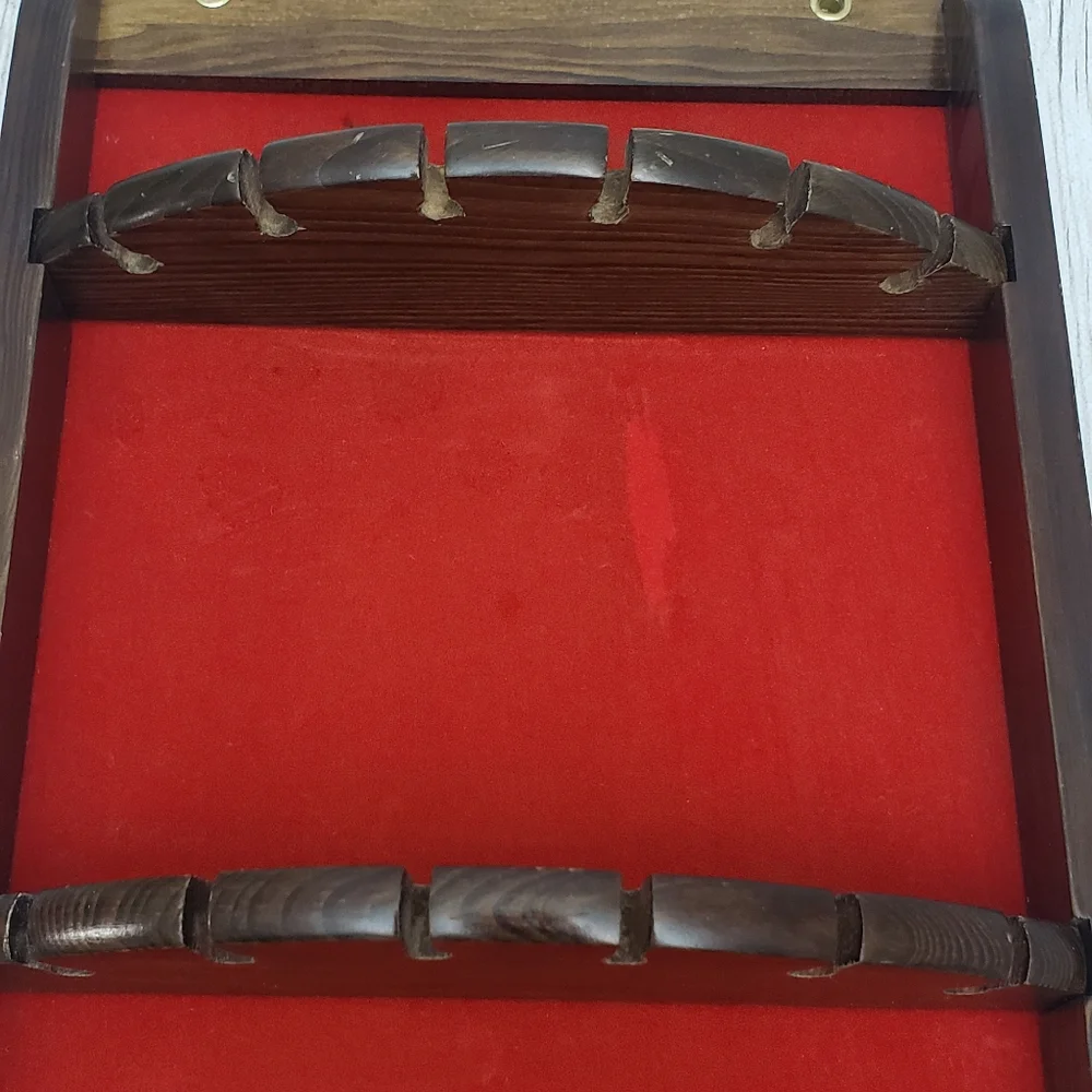 Spoon Collection Shelf Display With Unique Red Felt Backing