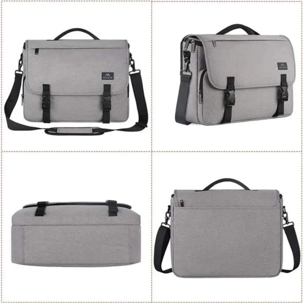 Business Briefcase Men Women Durable Water Resistant Laptop Bag w Shoulder Strap