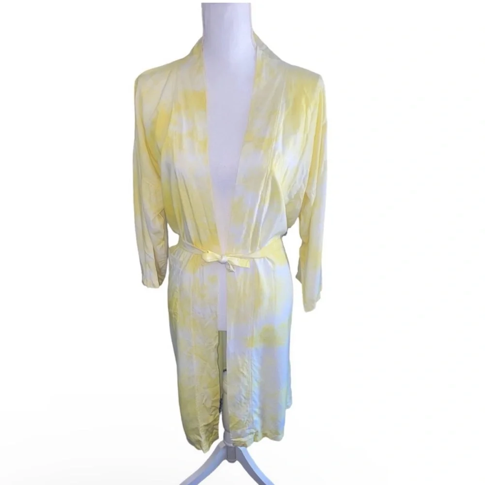 MOMO New York Yellow Tie Dye Kimono Robe | Yellow Robe