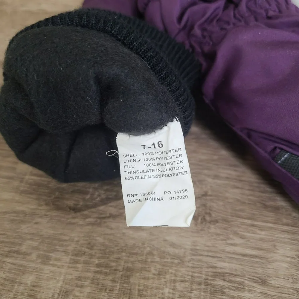 3M Thinsulate Insulated Youth Sz 7-16 Winter Gloves Purple