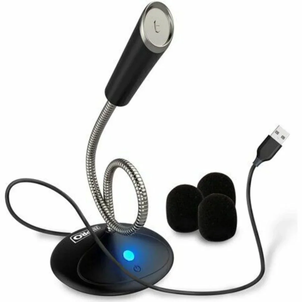 USB Computer Microphone [Plug & Play] 5ft -Mic Gaming PC YouTube