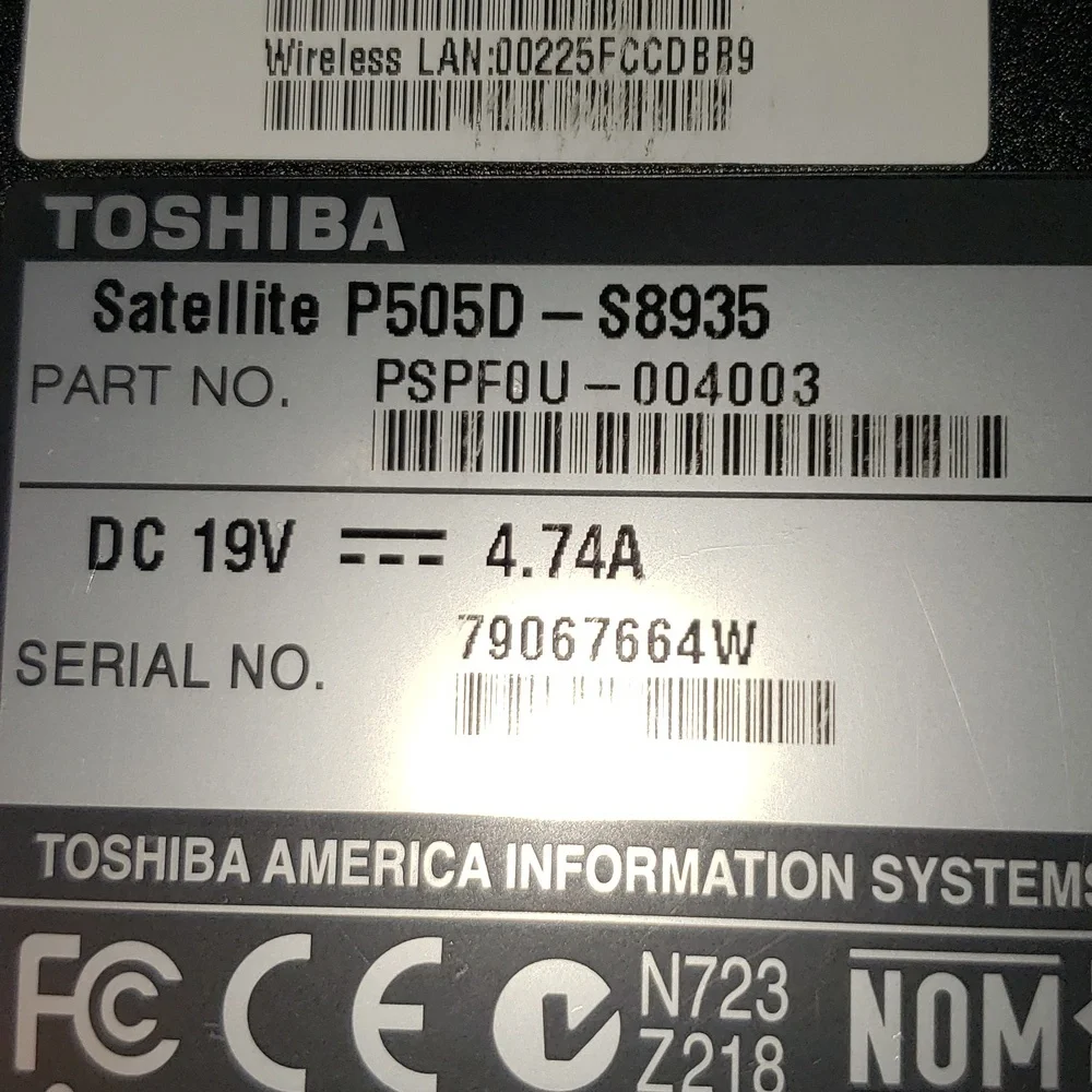 Toshiba item over
