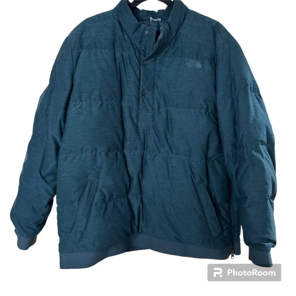 THE NORTH FACE Eros 550 Pullover Puffer Men's Jacket Size XL Goose Down Blue