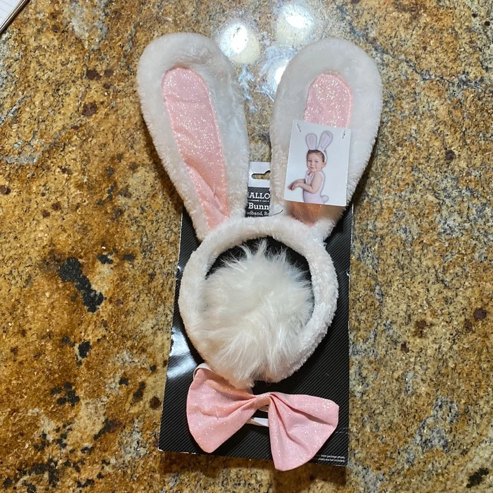 NWT bunny kit rabbit ears tail and bow