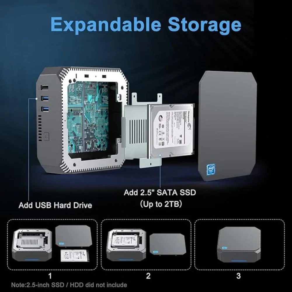 Mini PC Windows 10 Pro 8GB Intel Celeron J3455 Processor