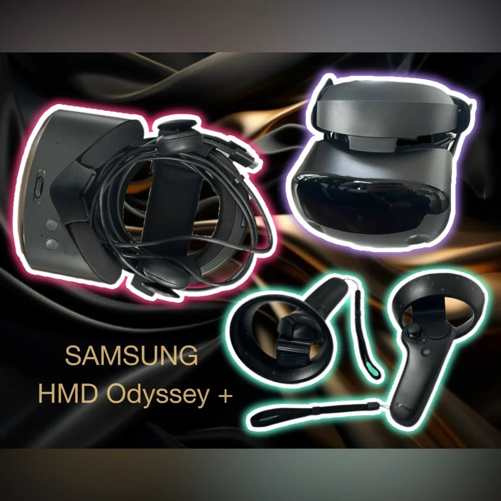 Samsung HMD Odyssey+ VR with controllers and hard carrying case