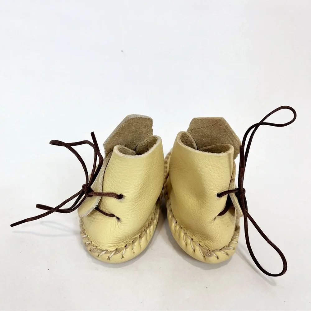 Hand Made Oglala Sioux Children’s Cowhide Moccasins Vintage