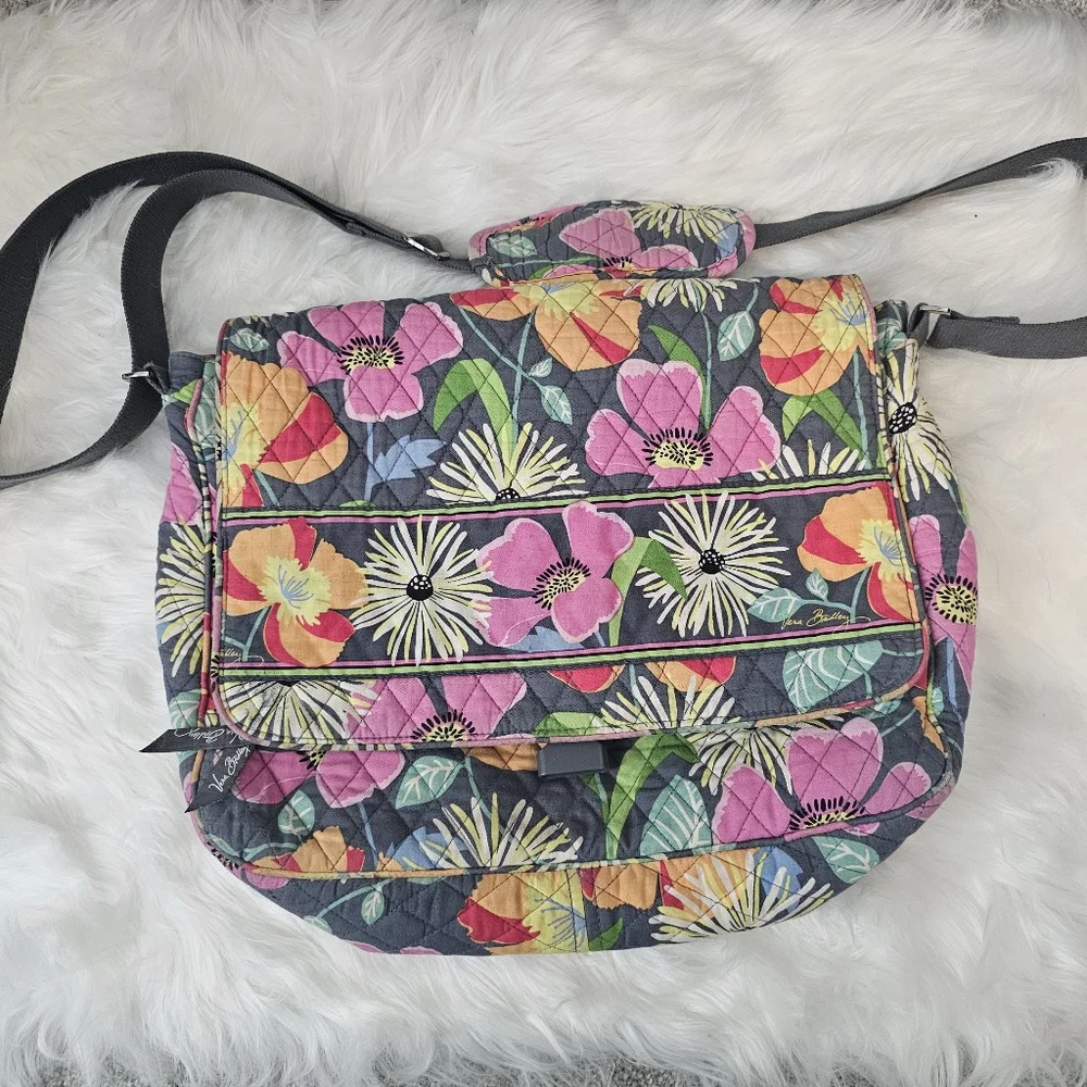 Vera Bradley Jazzy Bloom Computer Bag/Messenger Bag