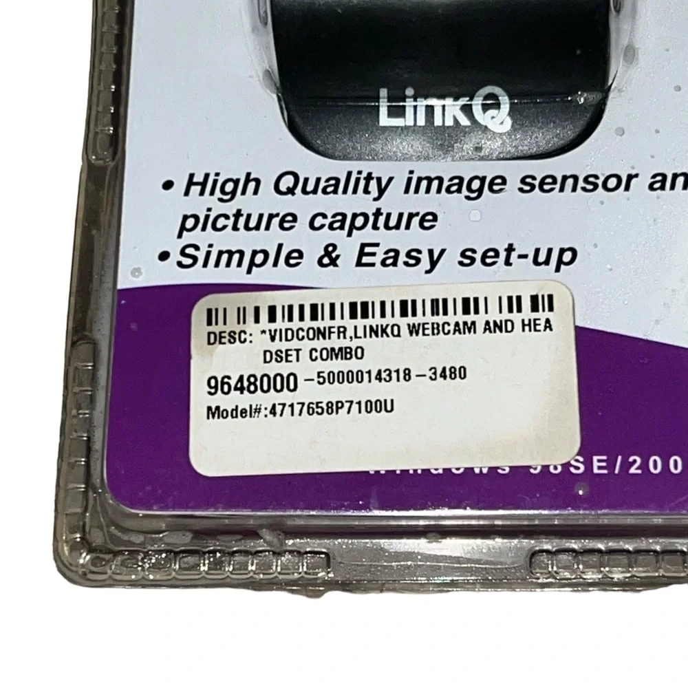 LinkQ PC Camera & Headset Supports MSN Yahoo Windows Messenger New In Box Rare