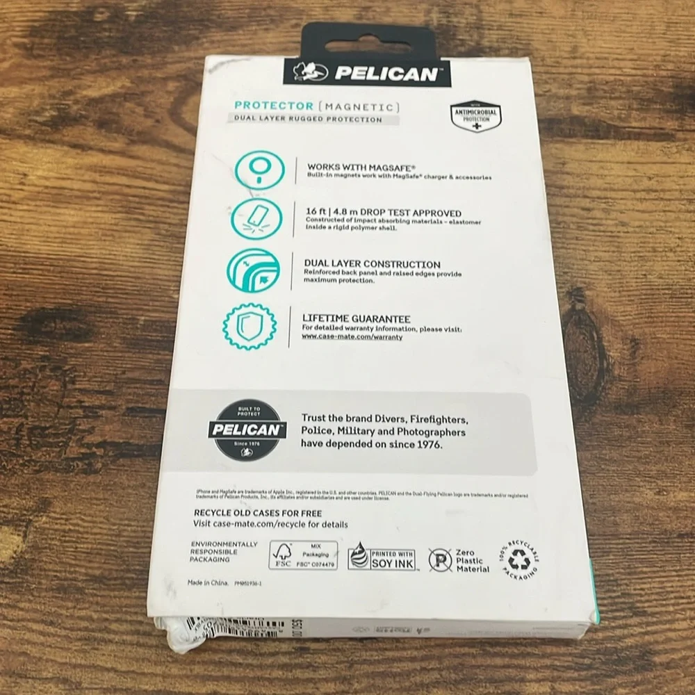 Used Pelican iPhone 15, pro 6.7 phone case