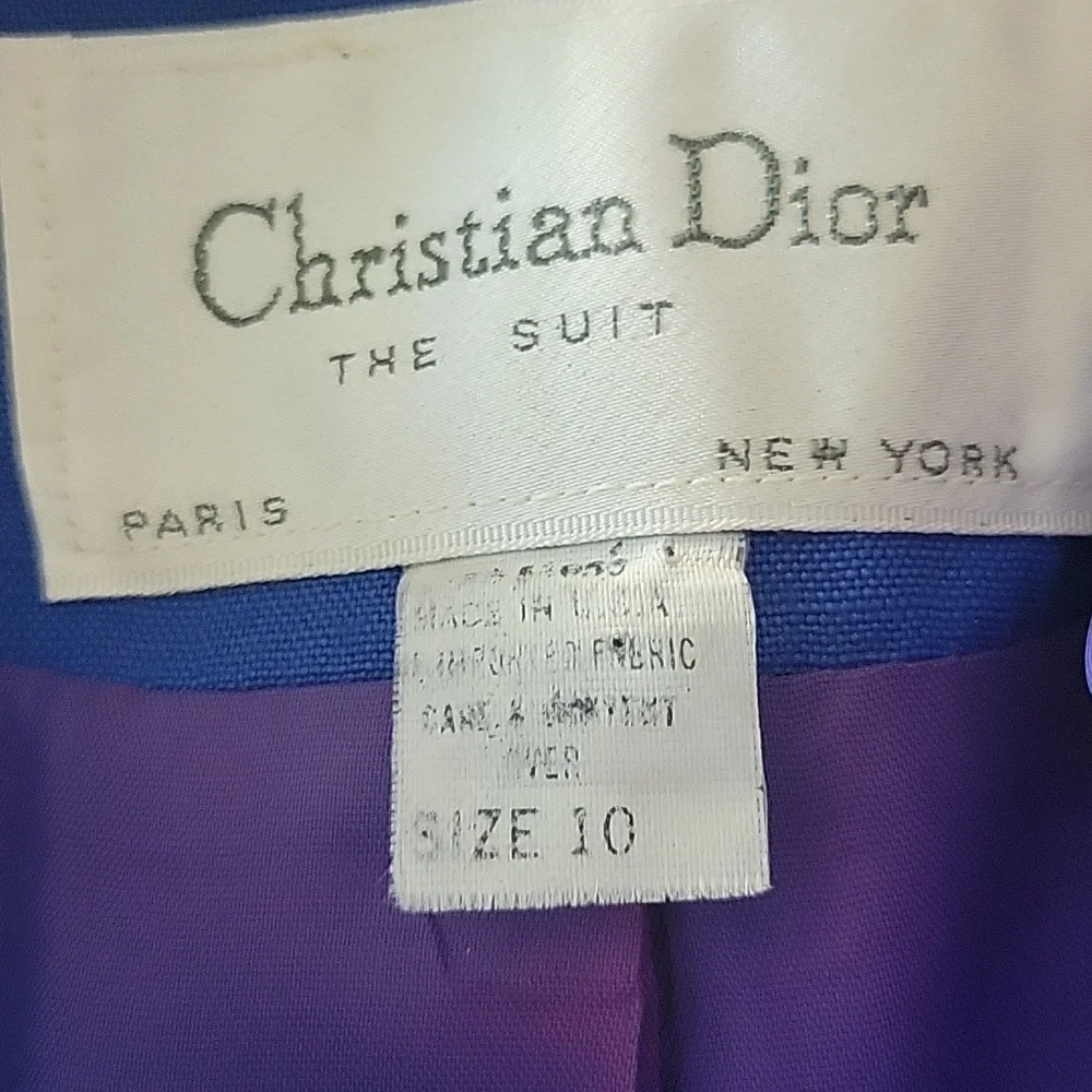 Christian Dior Vintage The Suit Single Button Closure Blazer