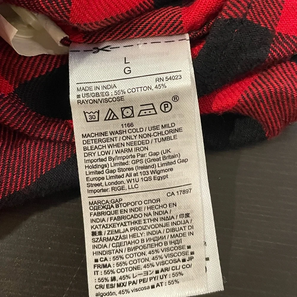 GAP lumberjack plaid