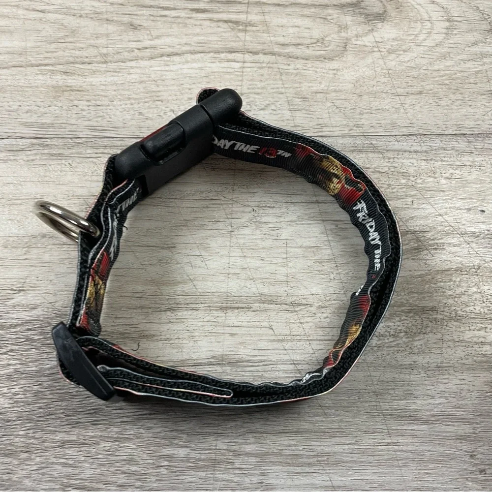 Friday The 13th Dog Collar With Reflective Clip Halloween Adjustable 19.5-11.5”