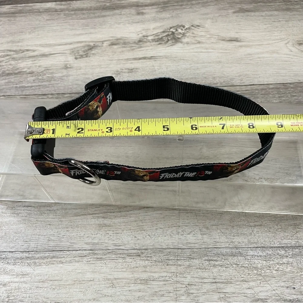 Friday The 13th Dog Collar With Reflective Clip Halloween Adjustable 19.5-11.5”