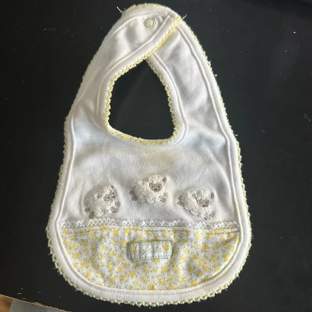 Carter's Easter Esque Baby Bib with Lambs and 