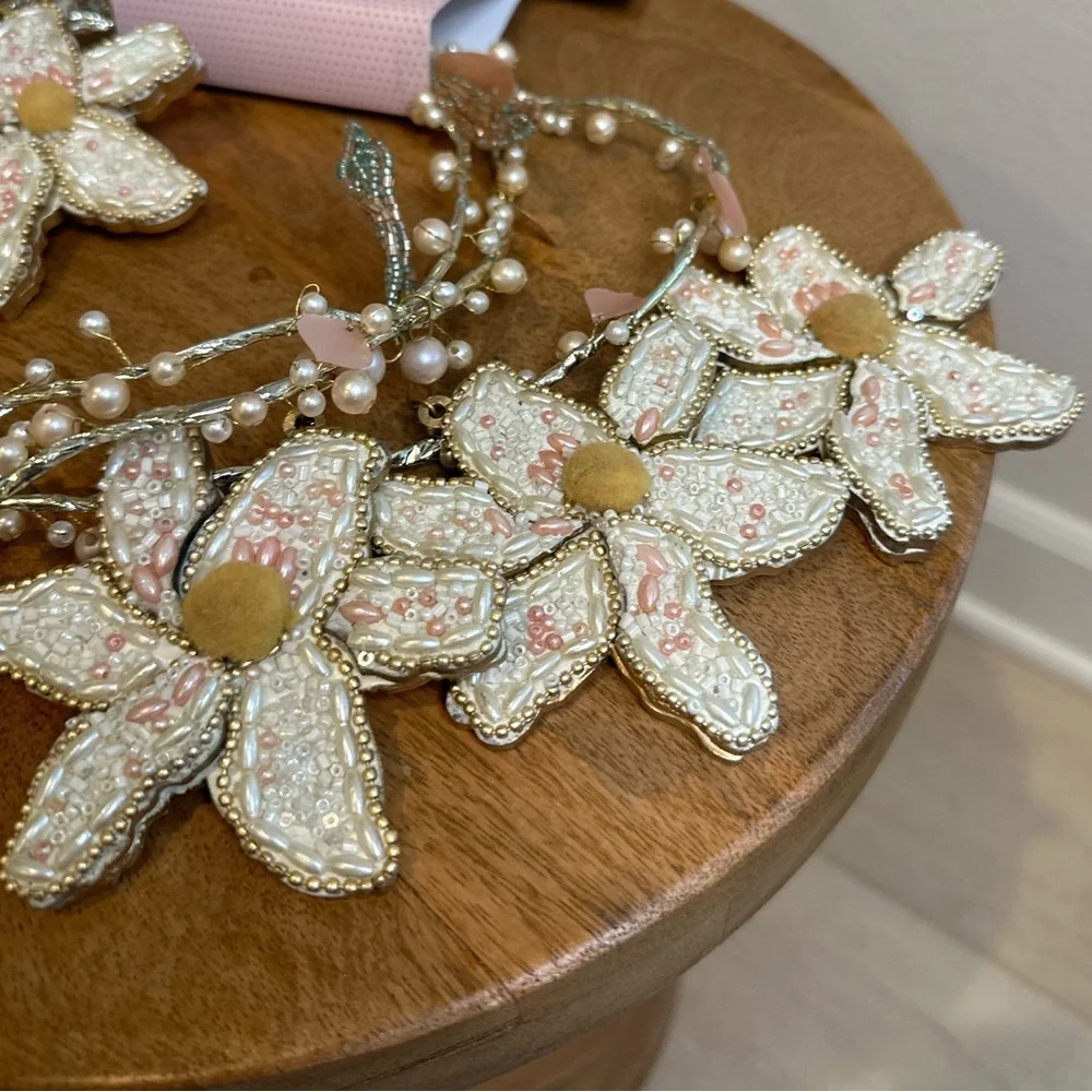 Cupcakes & Cashmere floral Spring Easter Valentine’s Day bead bling garland