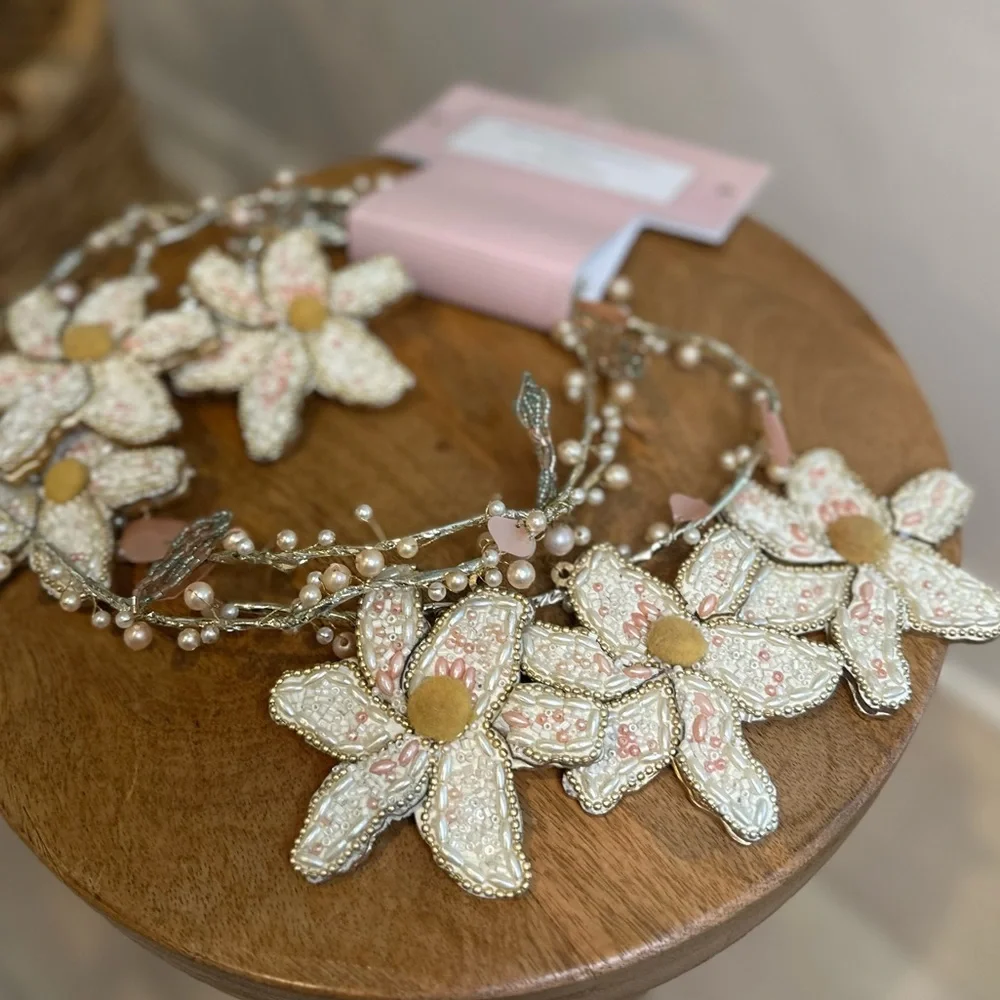 Cupcakes & Cashmere floral Spring Easter Valentine’s Day bead bling garland