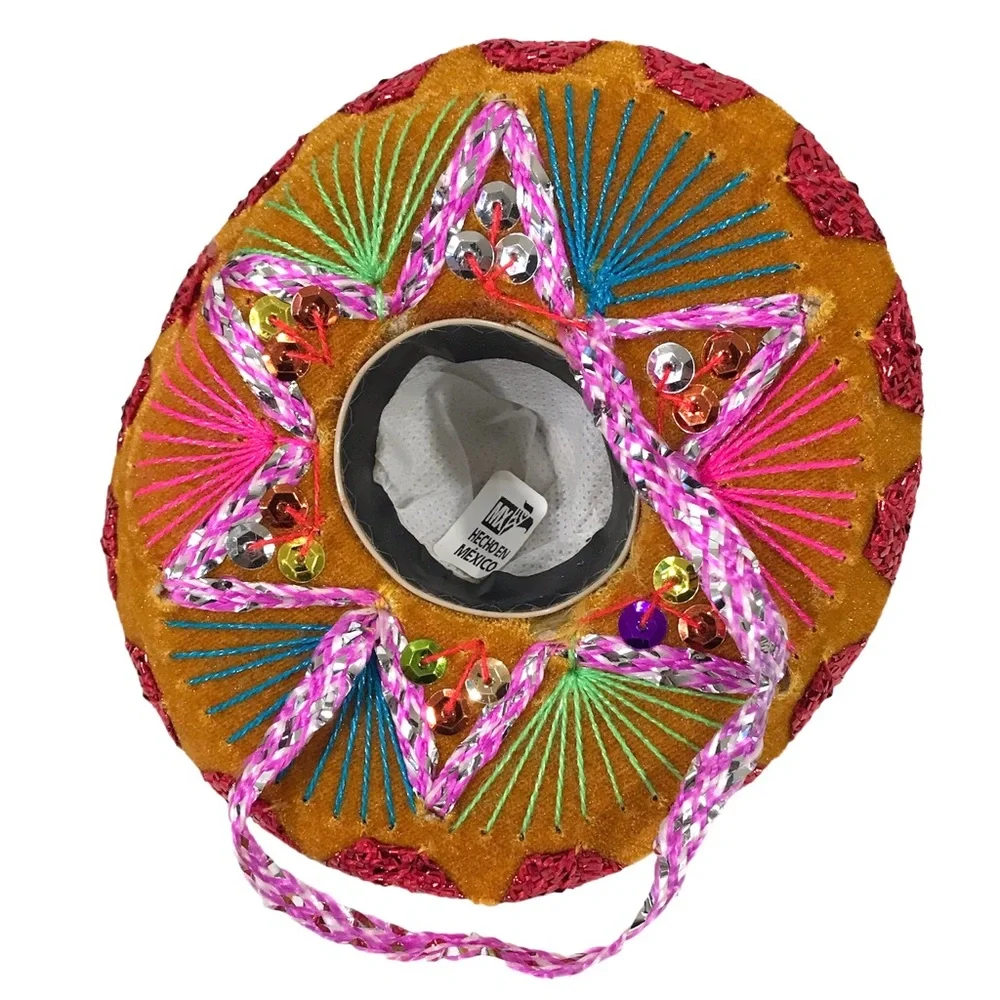 Mexican Fiesta Sombrero for Mini Pet Dog Cat Doll