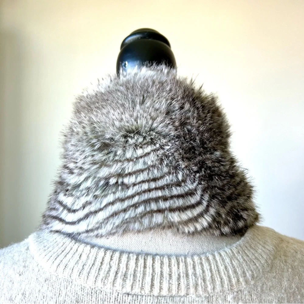 RESTORATION HARDWARE Luxe Faux Fur Snood Neck Warmer Scarf—OS