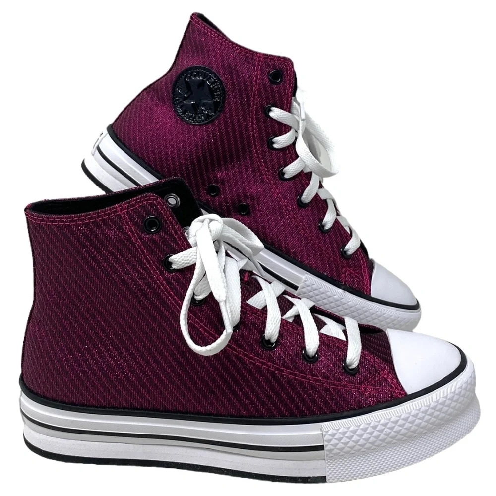 Converse Chuck Taylor Lift Platform SB Shoes Women Kid Canvas Prime Pink A05496C