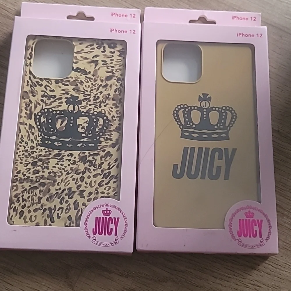 NIB Juicy Couture iPhone 12 Silicone Phones Cases Both cases for $15