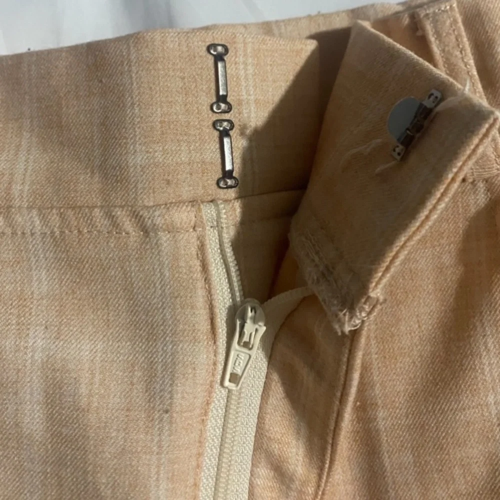 Emory Park High Waisted Plaid Print Elastic Waist Peach Shorts