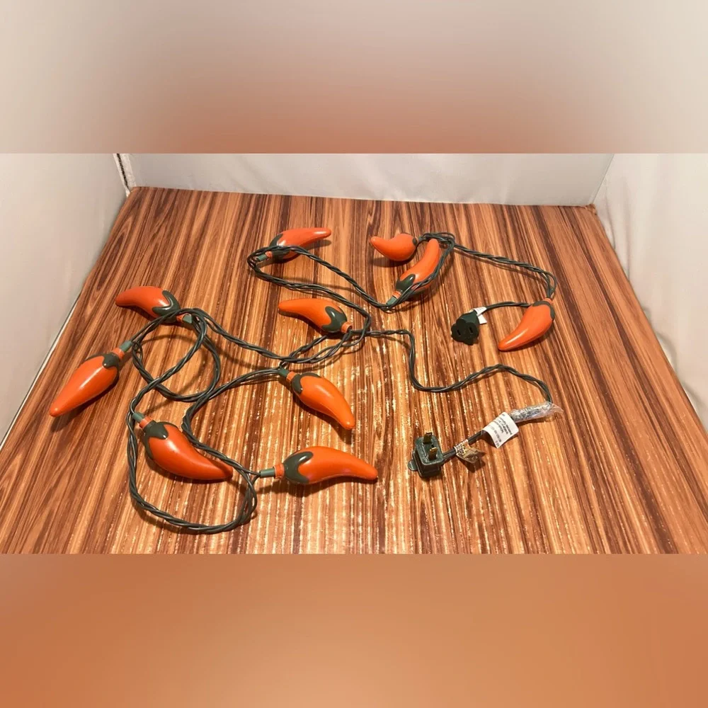 Red Chili Peppers String 10 Lights 95”inch String Decor Party Indoor Or Outdoor