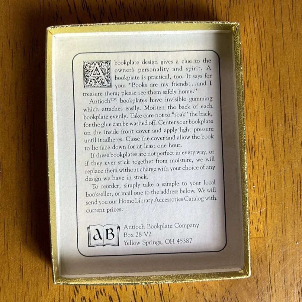 Antioch Bookplate Company bookplates lot
