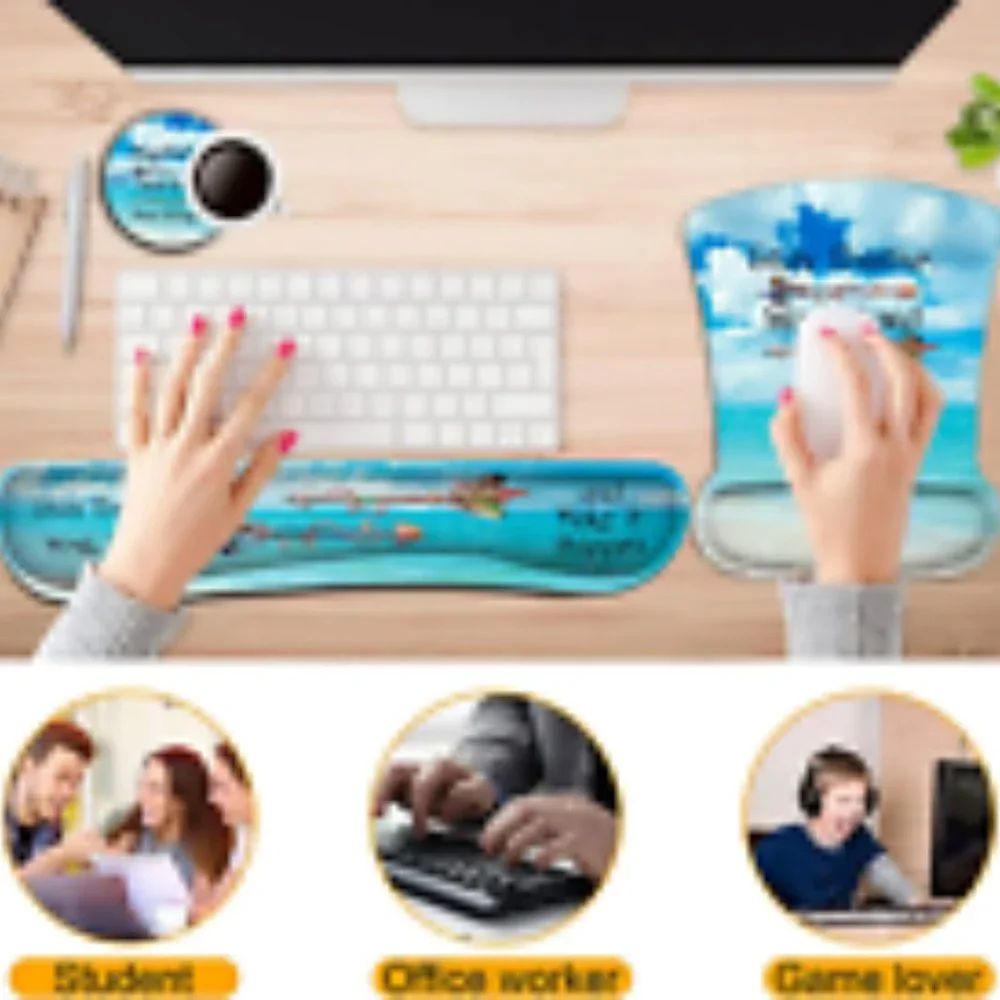 Keyboard Wrist Rest Support Arrow Set -Stay Positive Work Hard Make it happen