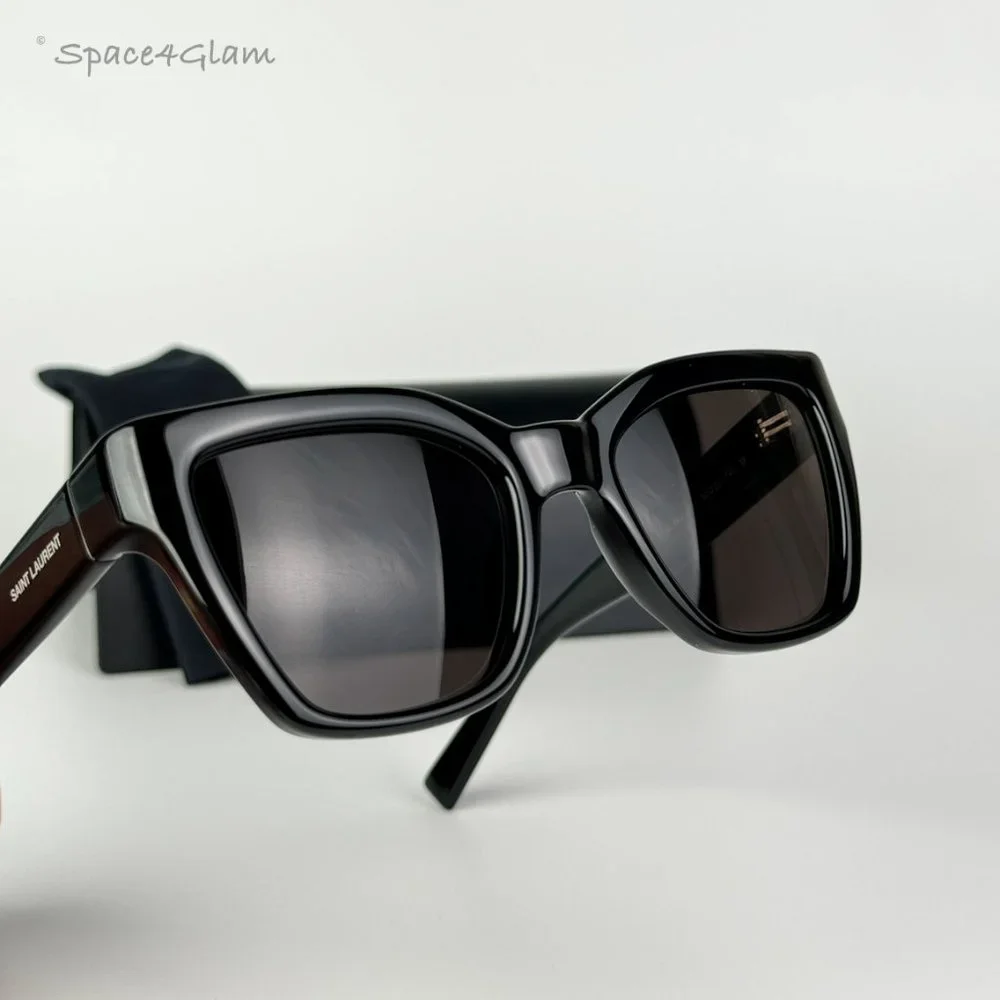 BRAND NEW Saint Laurent SL641 001 Black Cat Eye Unisex Sunglasses