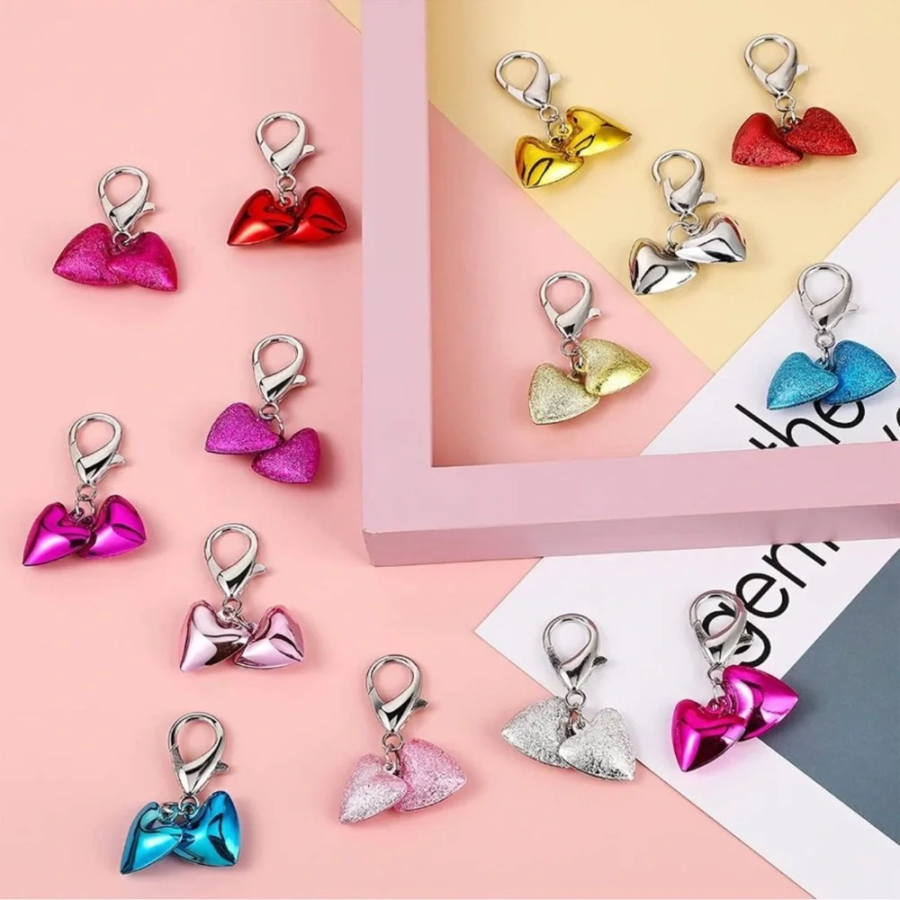 14 Sets Valentine's Day Cat Dog Bells Heart Shape