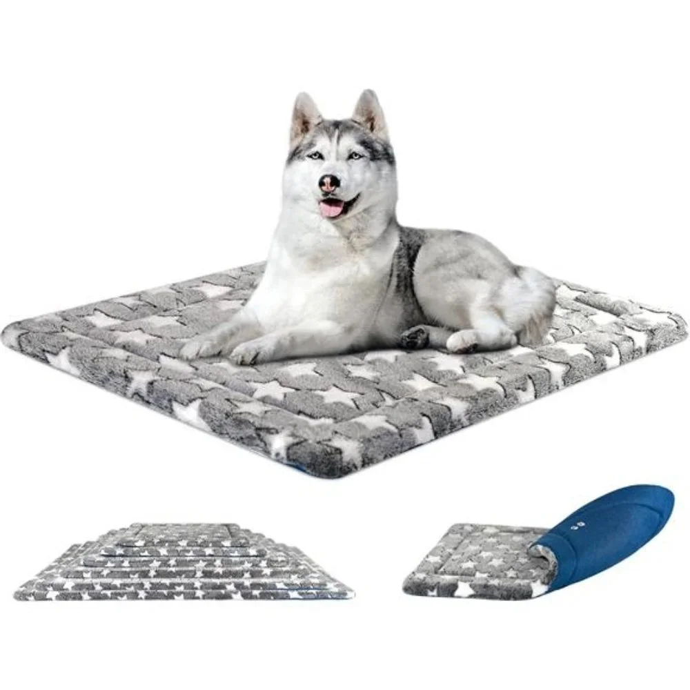 Fancy Dog Crate Pad Dog Bed Mat Reversible (Cool & Warm), Dog Bed Pad