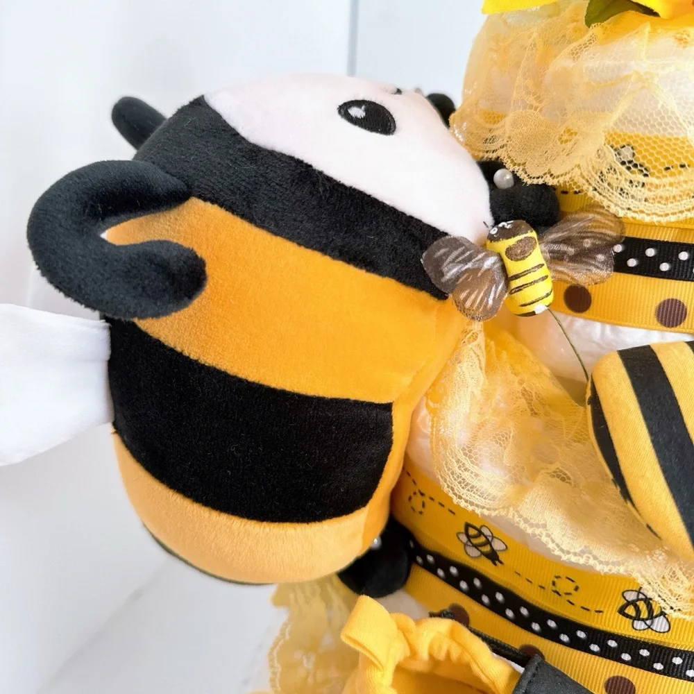 Bee Diaper Cake, Bumblebee Baby Shower