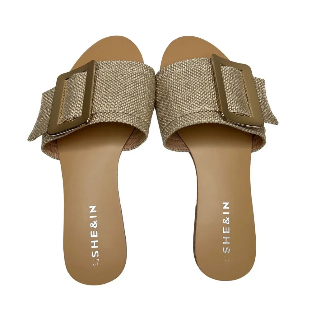 Shein Canvas Slide Sandal (6.5)