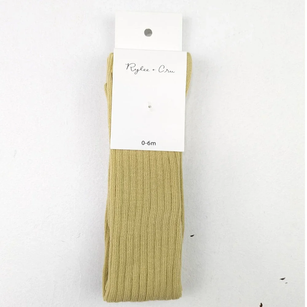 Rylee + Cru Citron Ribbed Tights