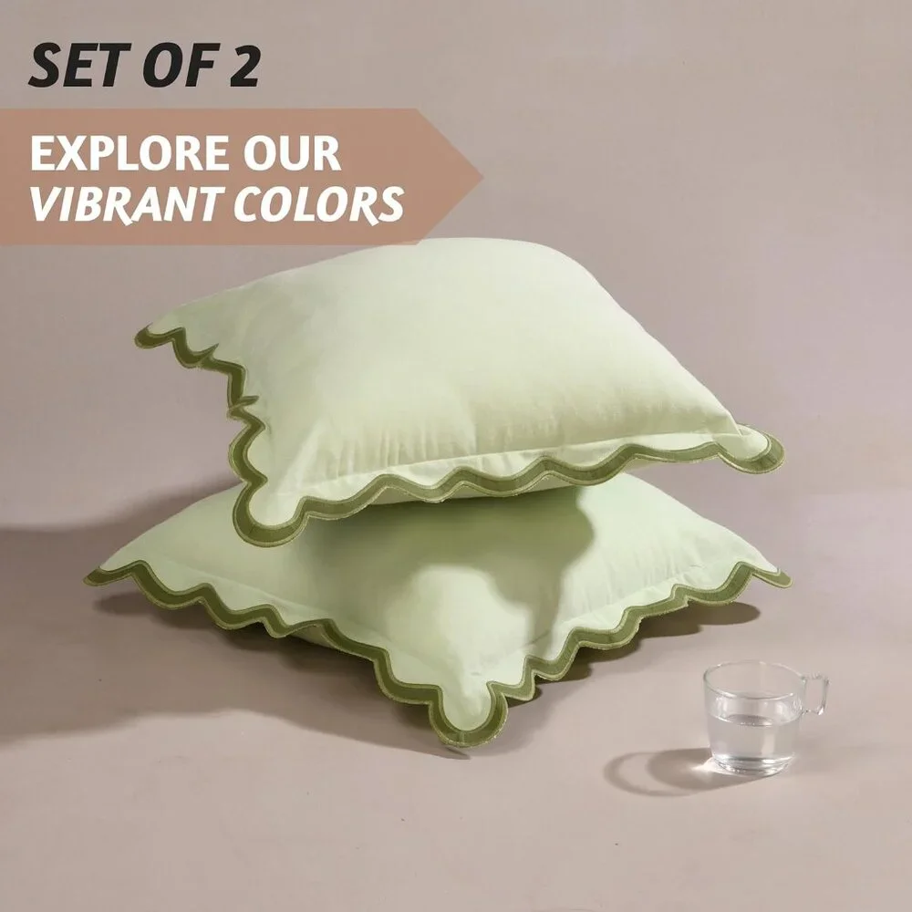 Decorative Throw Flower Forest Sage Pillow Covers for Couch Living Room 18x18