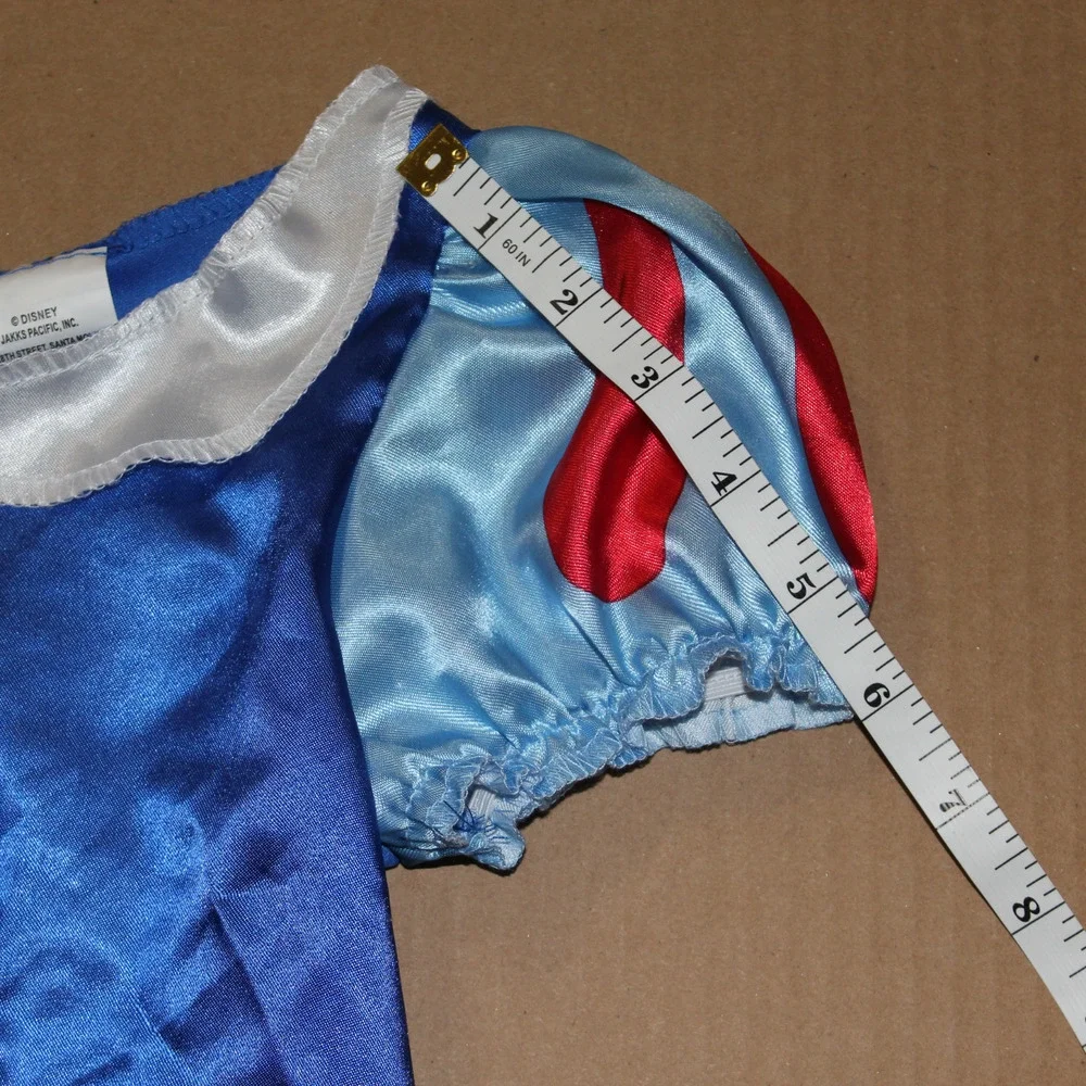 Disney Jakks Pacific Girls Fantasy Play Costume Blue Snow White Top Size 4-6X