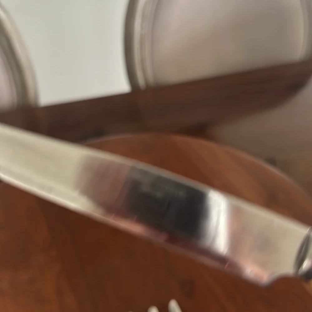 Set of 6 Vintage Bamboo Stainless Steel Butter Knives Made in Japan