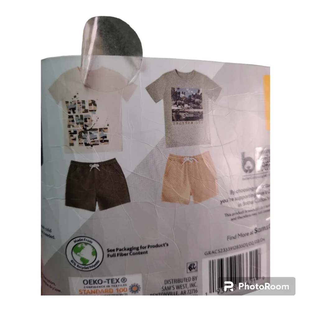 Member's Mark Boys Mix & Mach 4 Piece Everyday Playwear Set Size 6 (Dinosaurs)