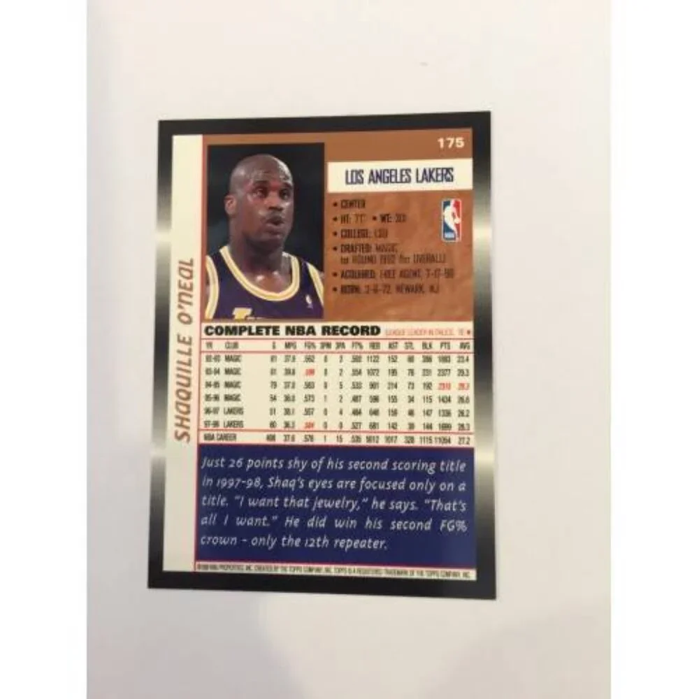Topps 1999 shaquille