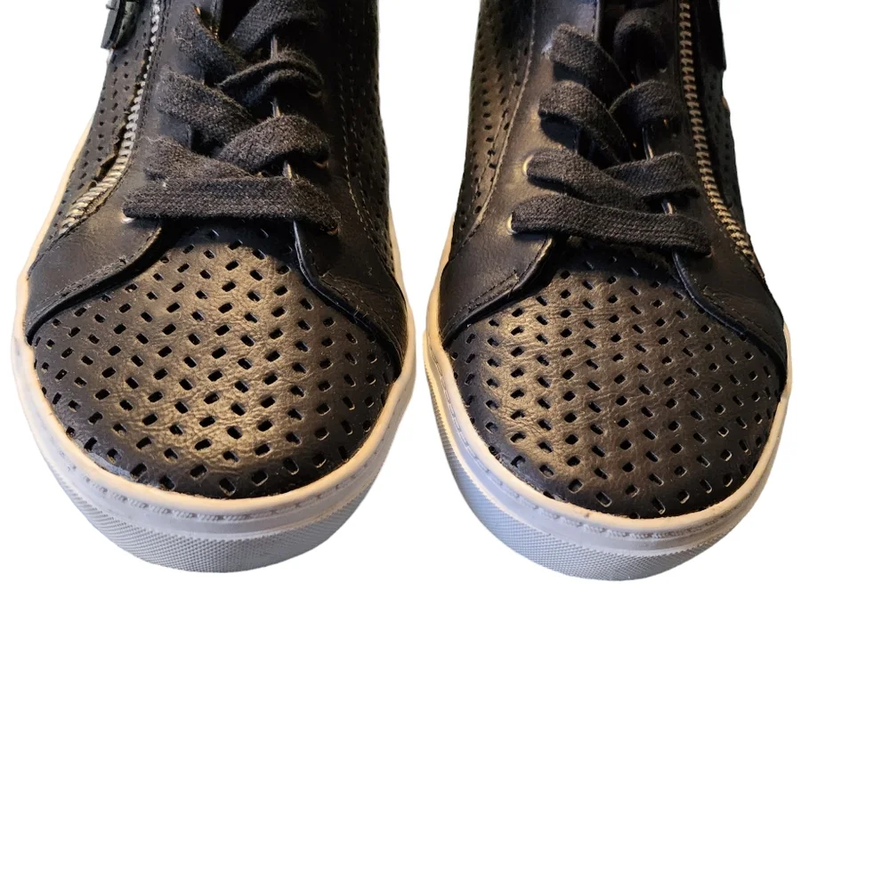DV Dolce Vita Women's Black Side Zip High Top Sneakers Shoe Size 11